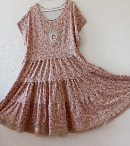 Romantisches jersey kleid - romantisches,