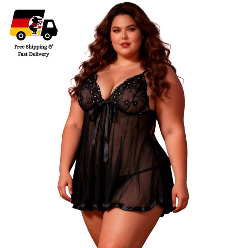 Negligee damen schwarz - damen,