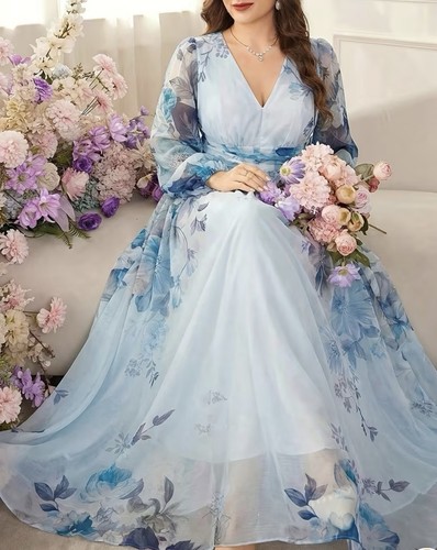 Damen maxikleid aus - damen, chiffon