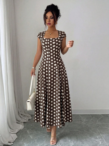 Romantisches maxikleid mit - maxikleid,