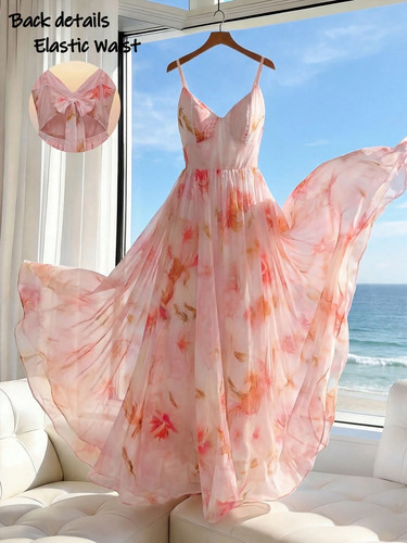 Romantisches langes damenkleid - romantisches,